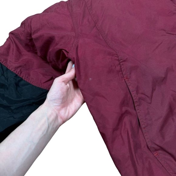 Vtg 90’s San Francisco 49ers Logo 7 Game Day Puffer Jacket Hood Sz M‎ Black/Red - Picture 13 of 16